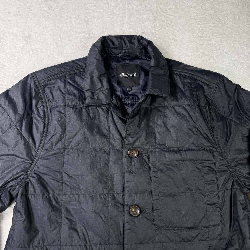 Madewell Quilted Jacket Mens Small Black Primaloft Light Stylish